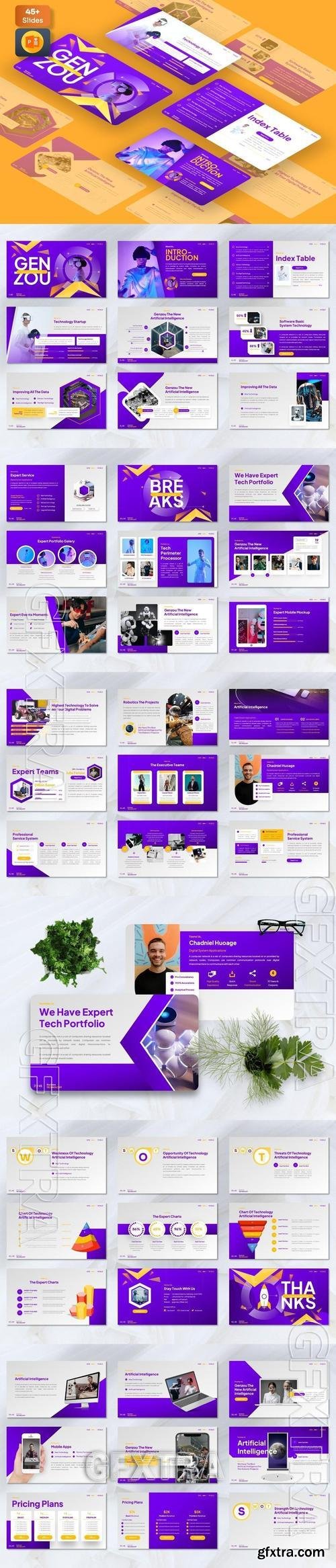 Genzou - Technology Powerpoint Template 8MJTYA8 Genzou - Technology Powerpoint Template 8MJTYA8