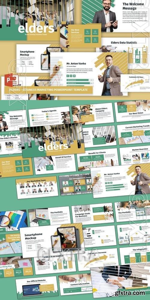 Elders - Business Marketing Powerpoint Template W8478GK Elders - Business Marketing Powerpoint Template W8478GK