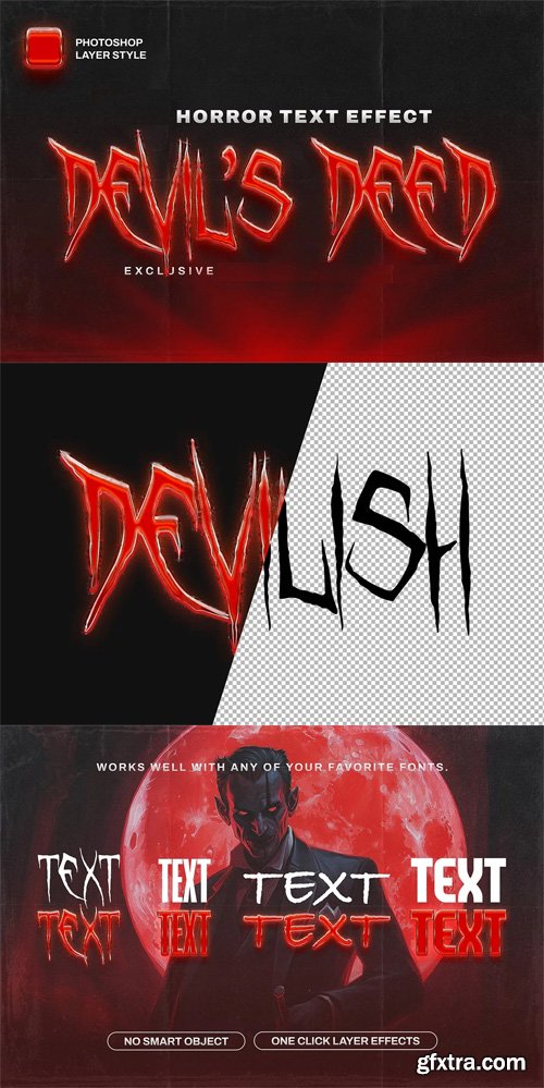 Horror Text Effect - Photoshop Layer Styles