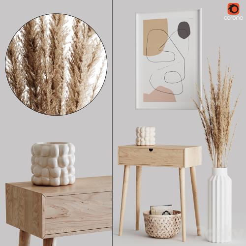 Decoration Set 04 pampas &amp; Console