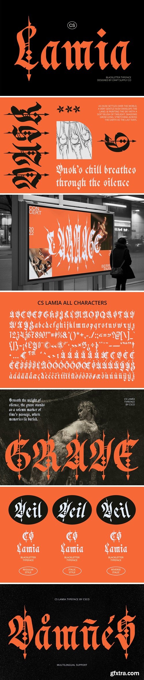 CM - CS Lamia &ndash; Blackletter Font 288089258