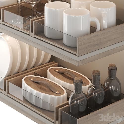 A set of dishes for filling the kitchen: plates, glasses, mugs, jars A set of dishes for filling the kitchen: plates, glasses, mugs, jars