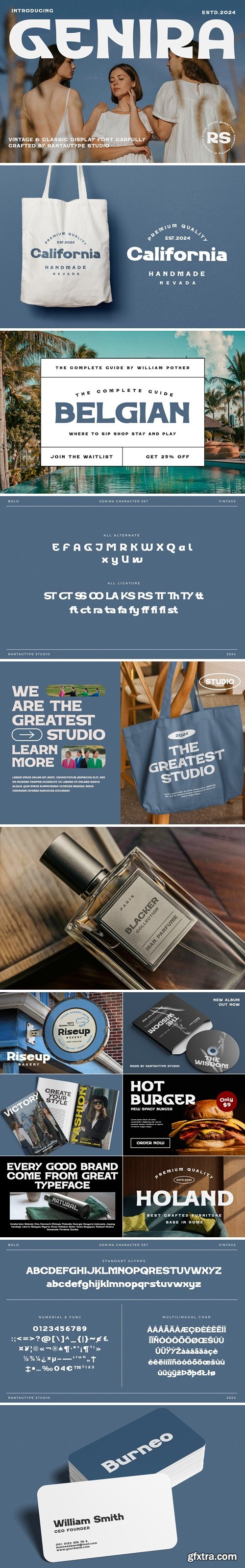 Genira Vintage Classic Display Font Genira Vintage Classic Display Font