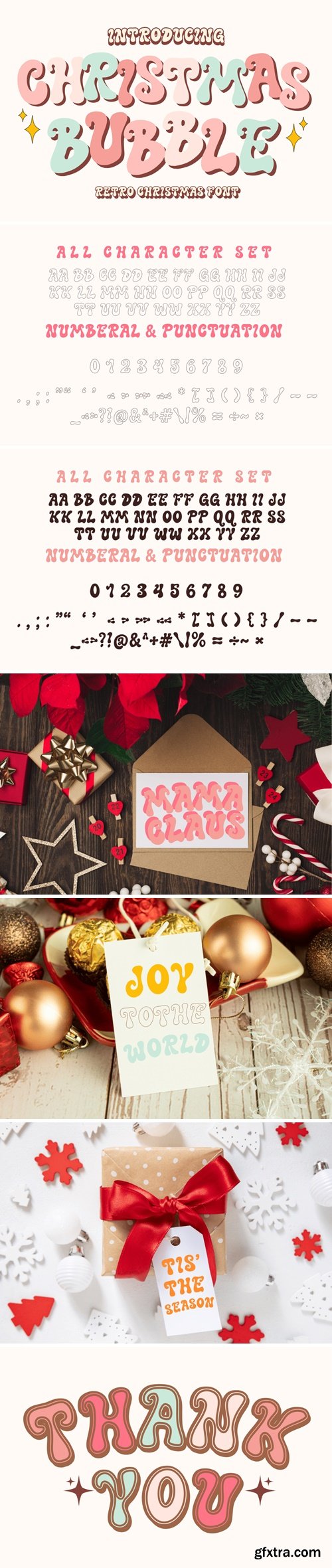 CM - Christmas Bubble is retro font duo 288621233 CM - Christmas Bubble is retro font duo 288621233