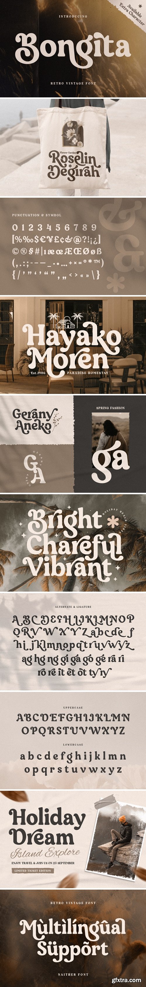 Bongita - Retro Vintage Font Bongita - Retro Vintage Font