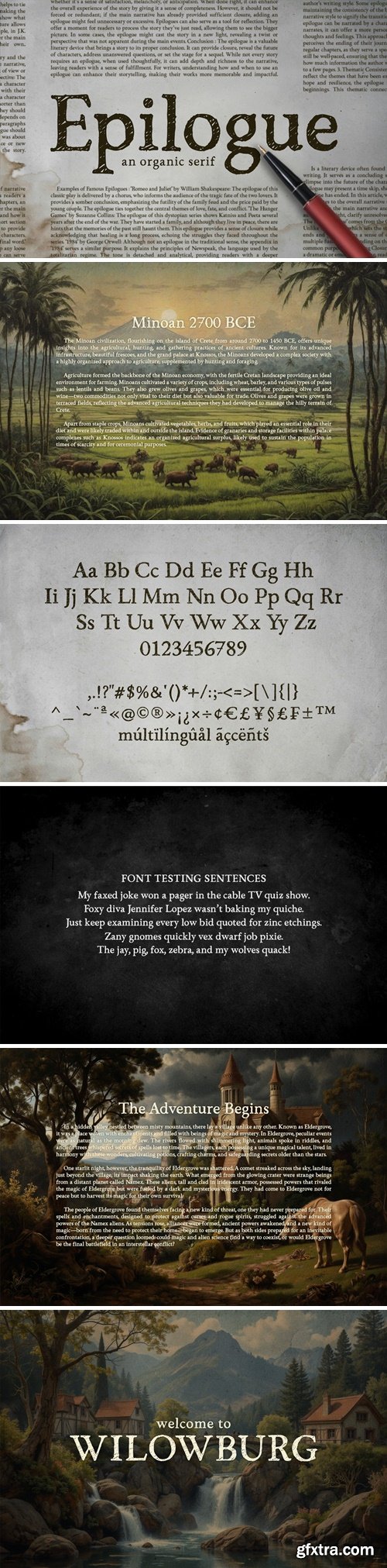 Epilogue - Organic Serif Font