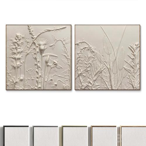 Plaster two square photo frames D-176 Plaster two square photo frames D-176