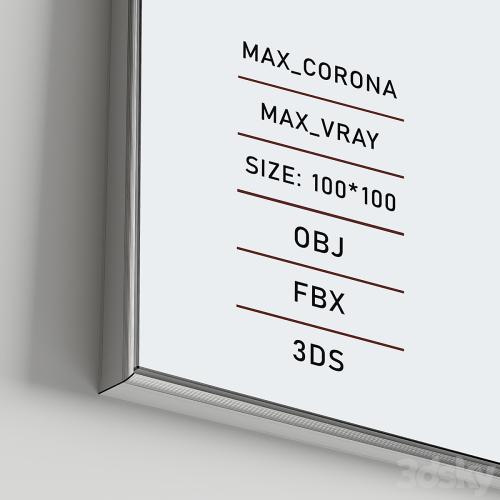 Plaster two square photo frames D-176 Plaster two square photo frames D-176