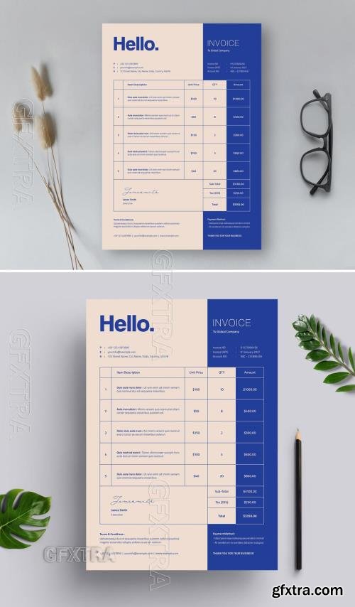 Invoice Layout with Blue Accents 776045044 Invoice Layout with Blue Accents 776045044