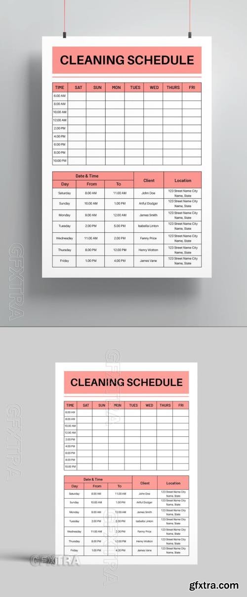 Cleaning Schedule Template 791321565 Cleaning Schedule Template 791321565