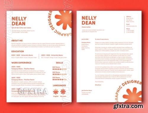 Geometric Resume Layout with Orange Accents 773984130 Geometric Resume Layout with Orange Accents 773984130