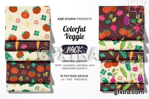 Colorful Veggie - Seamless Pattern R482ZAU