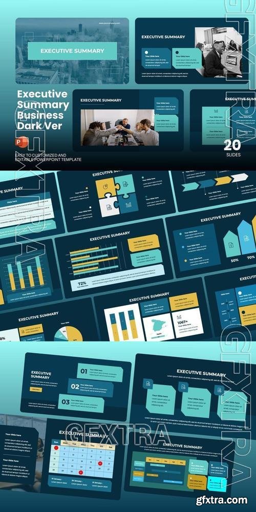 Executive Summary Dark Ver. - Powerpoint Template SWYVFNH