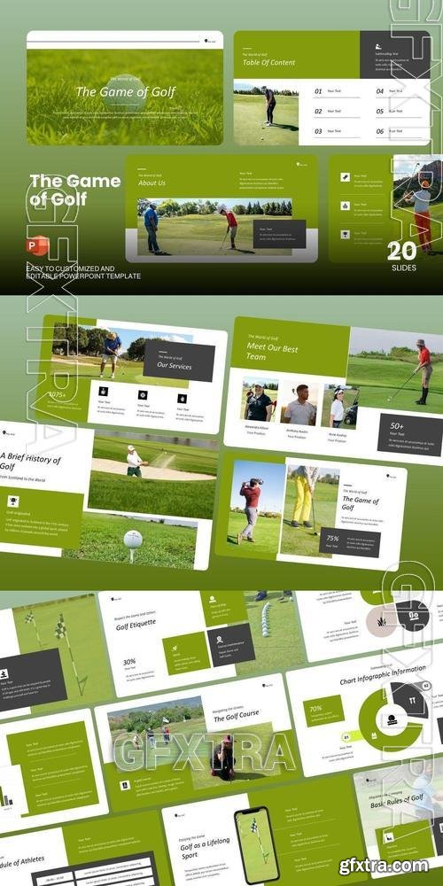 The Game Of Golf - Powerpoint Template 6BBEWZU The Game Of Golf - Powerpoint Template 6BBEWZU