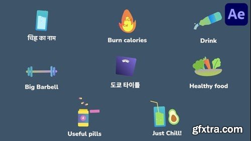 Videohive Healthy Lifestyle Icons And Titles for After Effects 55205606 Videohive Healthy Lifestyle Icons And Titles for After Effects 55205606