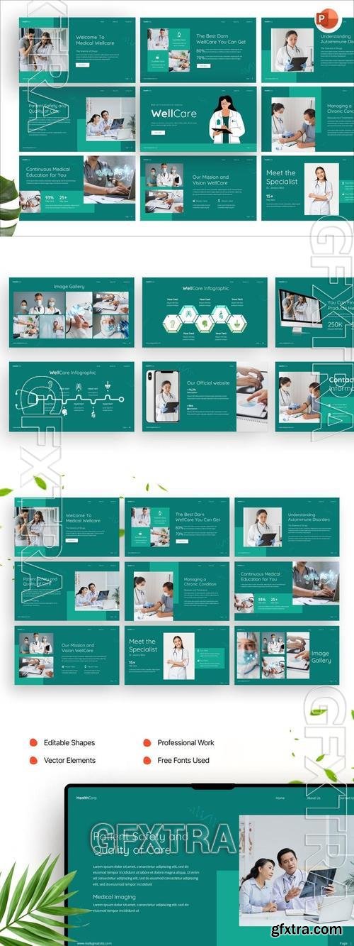 WellCare Medical Presentation PowerPoint Template 3VN88EJ