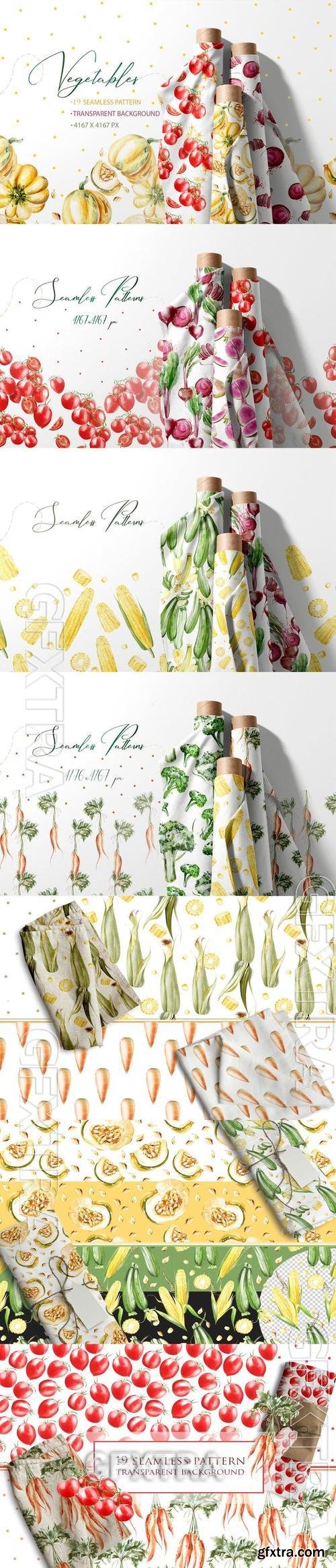 Watercolor Vegetables Pattern CKKXKK2