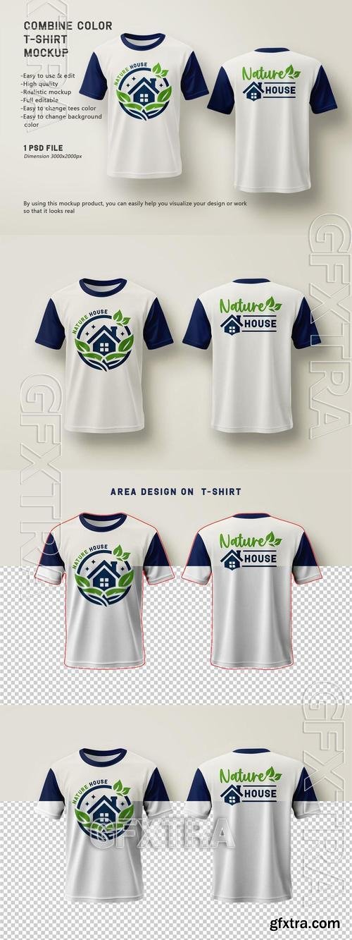 Combine Color T-shirt Mockup PS5QAC9