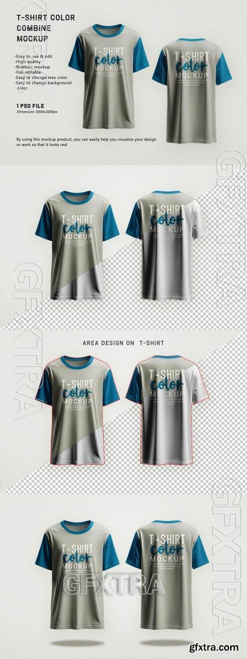 T-shirt Color Combine Mockup SUKP6UH T-shirt Color Combine Mockup SUKP6UH