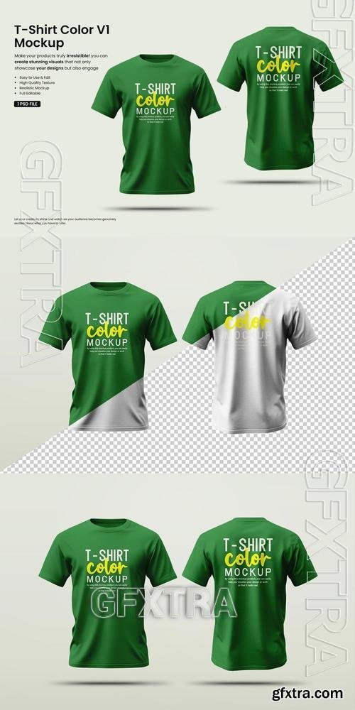 T-shirt Color V1 Mockup 3ZMRQTC