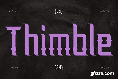 Thimble – Gothic Font 25SDG48 Thimble – Gothic Font 25SDG48