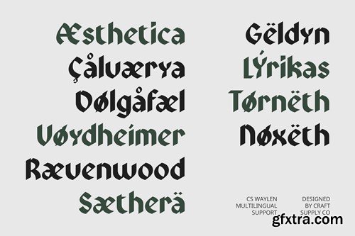 Waylen – Blackletter Font SD9VWLP Waylen – Blackletter Font SD9VWLP