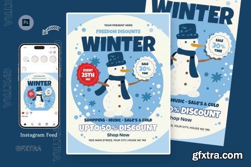 Sonney Winter Sale Day Flyer Template ZJ9YN4V