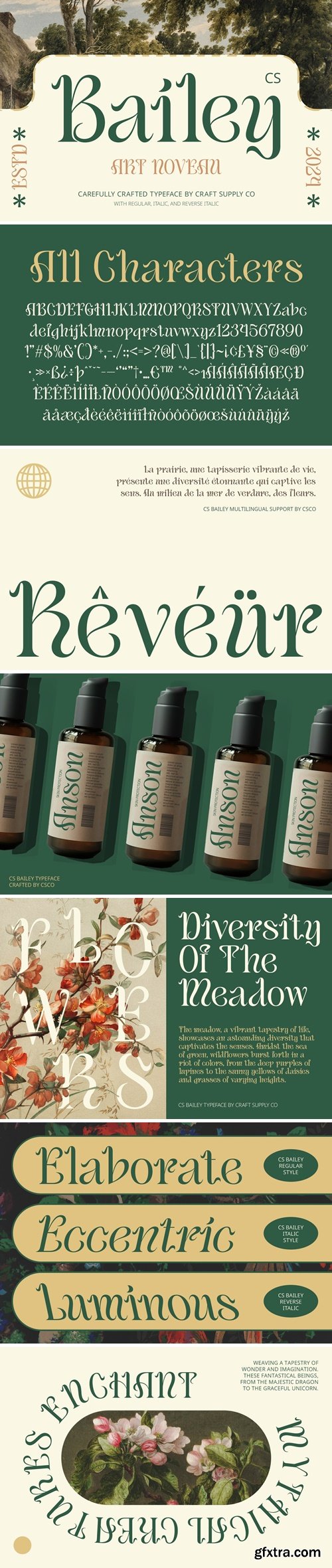 CM - CS Bailey &ndash; Art Nouveau Font 282757816