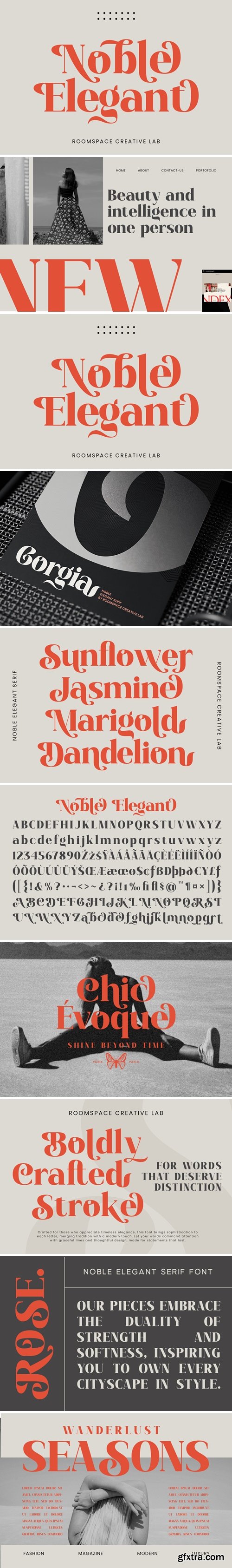 Noble Elegant - Luxury Serif Swash Logo Font Noble Elegant - Luxury Serif Swash Logo Font