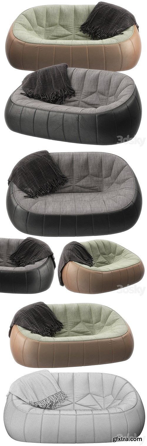 Ottoman loveseat by Ligne Roset