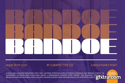 Bandoe - Bold Round Display Font 2N2WWQ5 Bandoe - Bold Round Display Font 2N2WWQ5