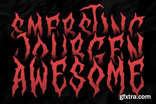 Lorque Black Metal Display Font XL8YK5A Lorque Black Metal Display Font XL8YK5A