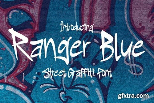 Ranger Blue - Graffiti Font 9CU3P8P Ranger Blue - Graffiti Font 9CU3P8P