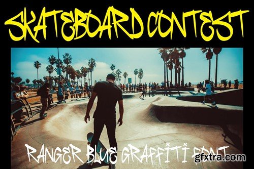 Ranger Blue - Graffiti Font 9CU3P8P Ranger Blue - Graffiti Font 9CU3P8P