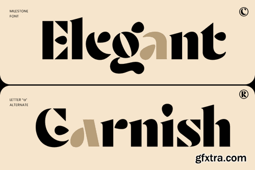 Milestone - Modern Luxury Bold Stencil Font YH8TS35 Milestone - Modern Luxury Bold Stencil Font YH8TS35