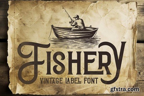 Fishery Vintage Label Font 7S29NKG Fishery Vintage Label Font 7S29NKG