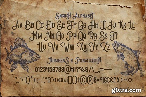 Fishery Vintage Label Font 7S29NKG Fishery Vintage Label Font 7S29NKG