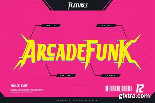 Arcade Funk Typeface 72K7DMZ Arcade Funk Typeface 72K7DMZ