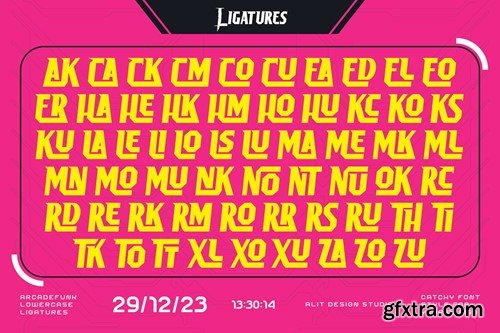 Arcade Funk Typeface 72K7DMZ Arcade Funk Typeface 72K7DMZ