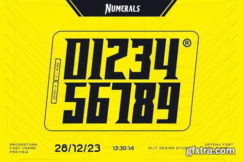 Arcade Funk Typeface 72K7DMZ Arcade Funk Typeface 72K7DMZ