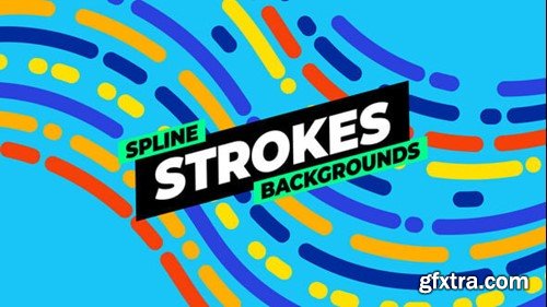 Videohive Spline Strokes Backgrounds 55329813 Videohive Spline Strokes Backgrounds 55329813