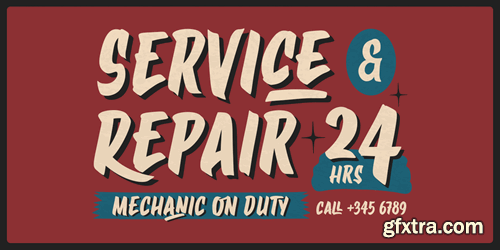 Garage Brush Font 92C96X3 Garage Brush Font 92C96X3