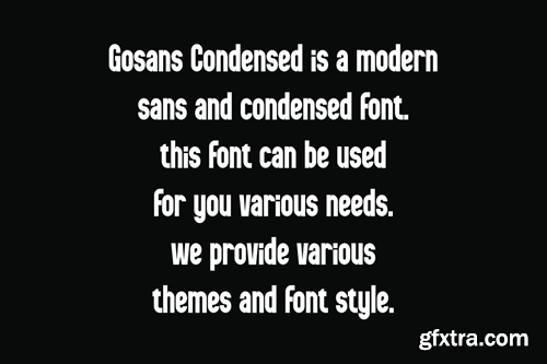 Gosans Condensed - Modern Sans Font XDAWS3T Gosans Condensed - Modern Sans Font XDAWS3T