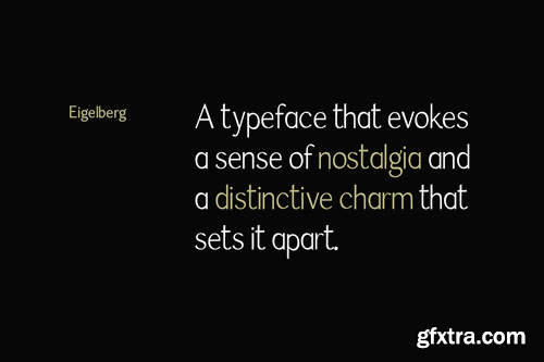Eigelberg - Unique Vintage Inspired Font Family 9AMNHJ7 Eigelberg - Unique Vintage Inspired Font Family 9AMNHJ7