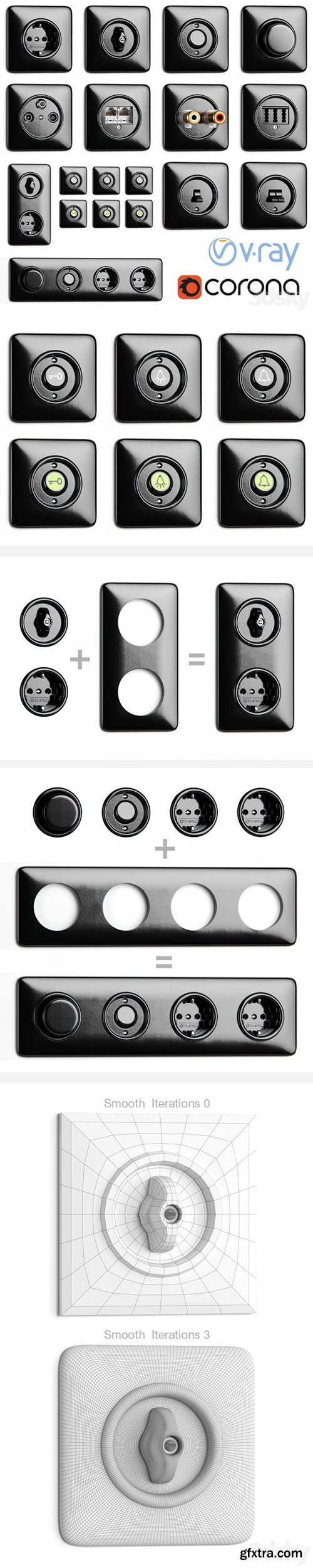 Switches and sockets THPG Bakelite