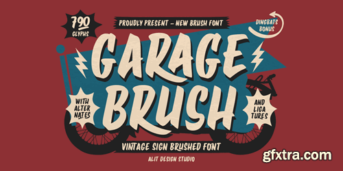 Garage Brush Font 92C96X3 Garage Brush Font 92C96X3