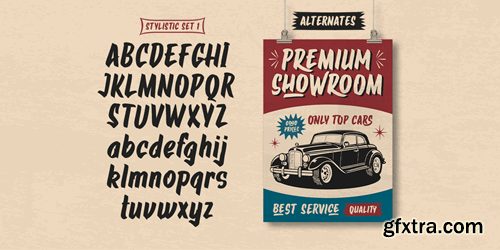 Garage Brush Font 92C96X3 Garage Brush Font 92C96X3