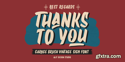 Garage Brush Font 92C96X3 Garage Brush Font 92C96X3