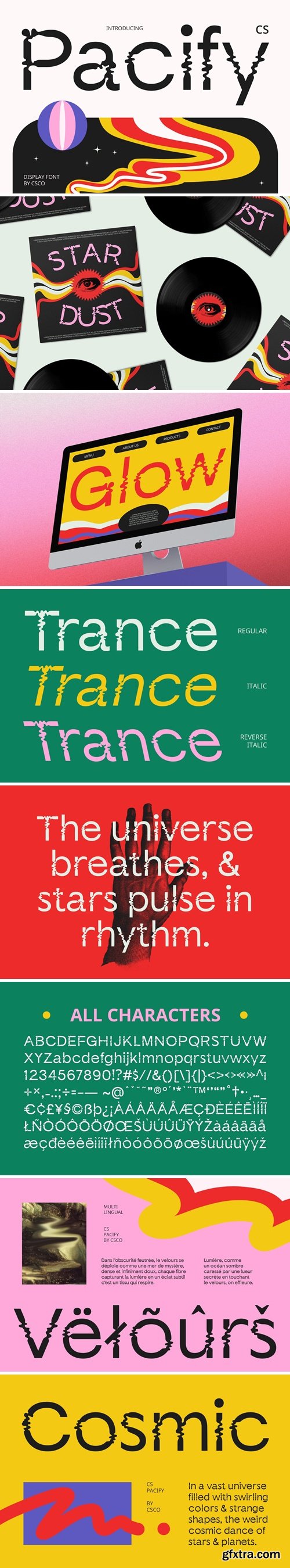 CM - Pacify &ndash; Psychedelic Font 289629866