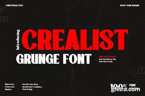 Crealist - Streetwear Font ZB48L8W Crealist - Streetwear Font ZB48L8W